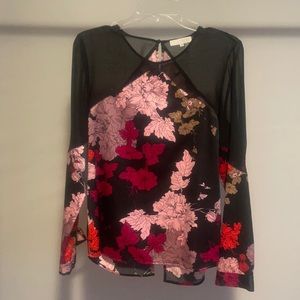 1. STATE Floral Sheer Blouse